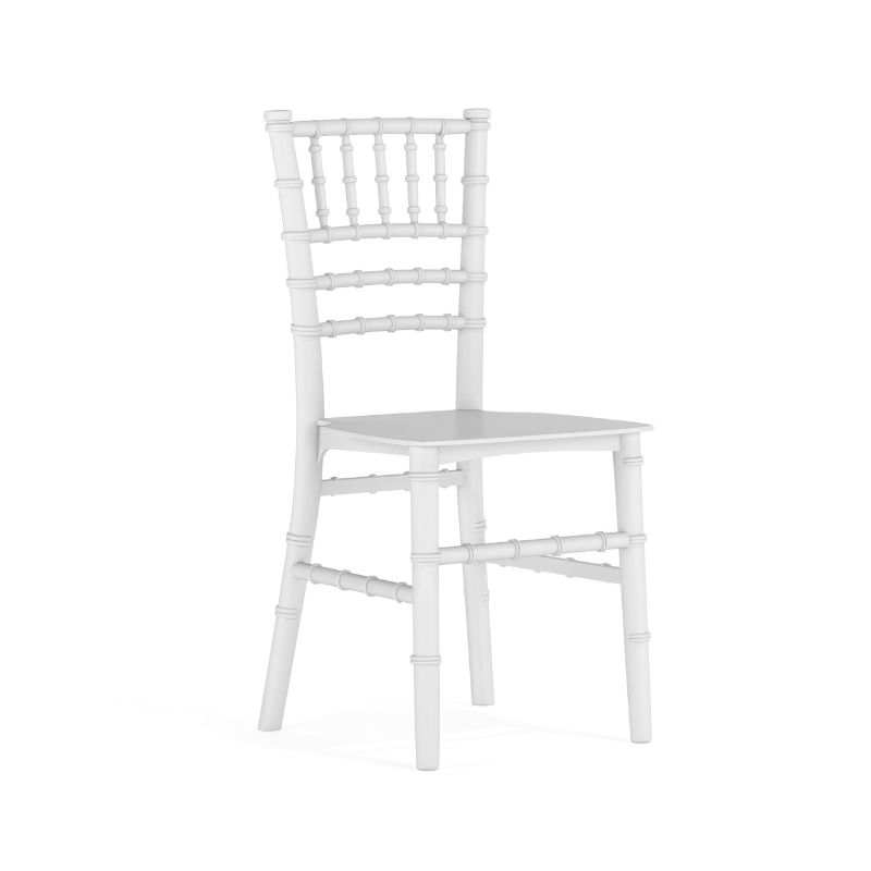 Photo 1 of **broken back rest** Flash Furniture Hercules Series Children's Resin Event Chair, Commercial/Residential All Occasion Chair, 330 lb. Static Weight Capacity, White