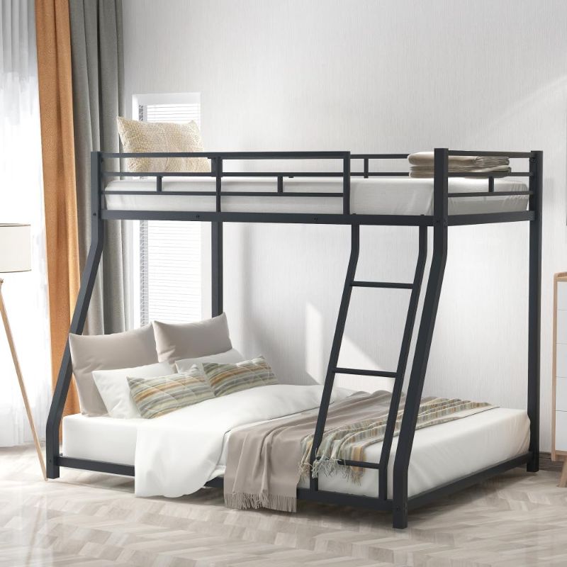 Photo 1 of ***USED - LIKELY MISSING PARTS - UNABLE TO VERIFY FUNCTIONALITY***
Metal Floor Bunk Bed, Twin Over Full,Black 1-Numbers of Package 21pcs 77.1" L*55.9" W*53.7" H 86Lb Size MF286653AAB