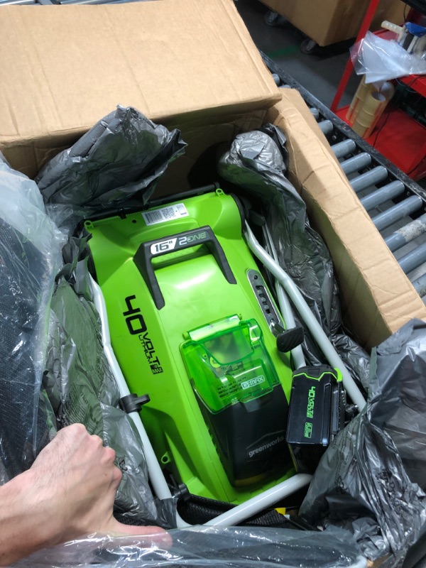 Photo 2 of (READ FULL POST) Greenworks 40V 16" Cordless (Push) Lawn Mower (75+ Compatible Tools), 4.0Ah Battery and Charger Included
