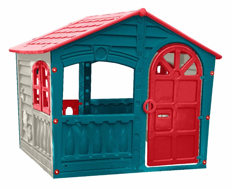 Photo 1 of **NONREFUNDABLE**FOR PARTS OR REPAIR**SEE NOTES**
PalPlay House of Fun Playhouse for Kids – Indoor Outdoor – Working Door and Windows – Red White Blue Color Twilight Color – Toddlers Age 2 and Up
