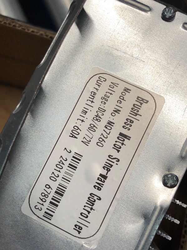 Photo 5 of ***DAMAGED - BRACKET BENT - SEE PICTURES - UNABLE TO TEST***
Alomejor Electric Bike Controller, 48V 72V 60A Dual Mode 18 Tube Sine Controller with Connector for Scooter Lithium Battery Modification