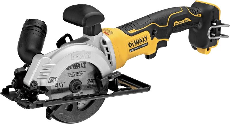 Photo 1 of ***USED - NO BATTERY - UNABLE TO TEST***
DEWALT ATOMIC 20V MAX* Circular Saw, 4-1/2-Inch, Tool Only (DCS571B)