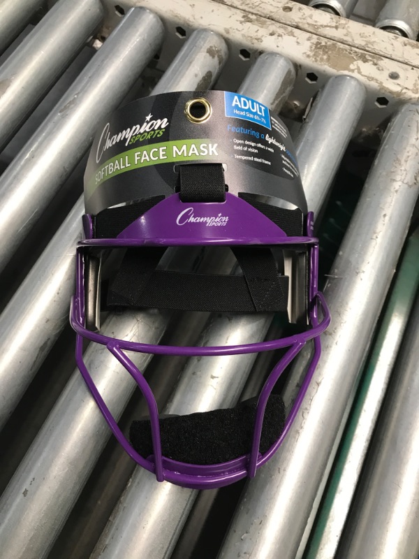 Photo 2 of (READ FULL POST) Champion Sports Steel Softball Face Mask - Classic Fielders Masks for Youth - Durable Head Guards - Premium Sports Accessories for Indoors and Outdoors - Purple