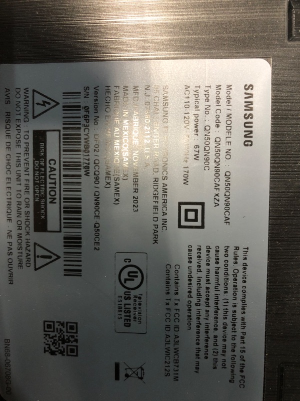 Photo 3 of **doesn't turn on **
SAMSUNG 50-Inch Class Neo QLED 4K QN90C Series Neo Quantum HDR, Dolby Atmos, Object Tracking Sound Lite, Anti-Glare, Gaming Hub, Q-Symphony, Smart TV with Alexa Built-in (QN50QN90C, 2023 Model)