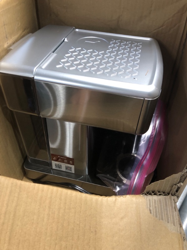 Photo 1 of Geek Chef Espresso Machine, 20 Bar Coffee Machine, Fast Heating Automatic, Latte & Cappuccino Maker with Milk Frother Steam Wand, 1.8L Water Tank, Temperature Display, Stainless Steel