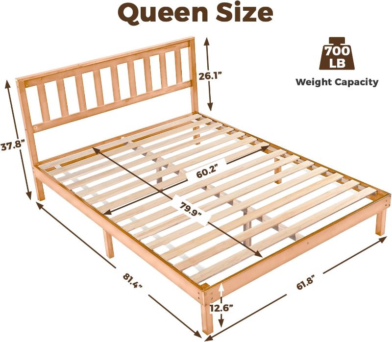 Photo 1 of **General post and photo for reference 
Queen bed oak 