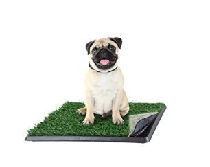 Photo 1 of Artificial Grass Puppy Pee Pad for Dogs and Small Pets - 16 in. X 20 in. Reusable 4-Layer Training Potty Pad with Tray
