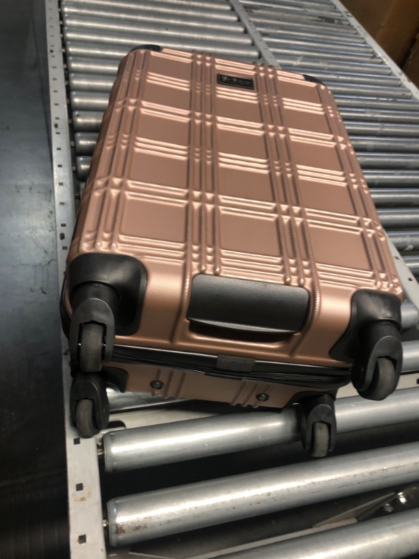 Photo 4 of  Ben Sherman Nottingham Lightweight Hardside 4-Wheel Spinner Travel Luggage, Rose Gold, 20-Inch Carry On
