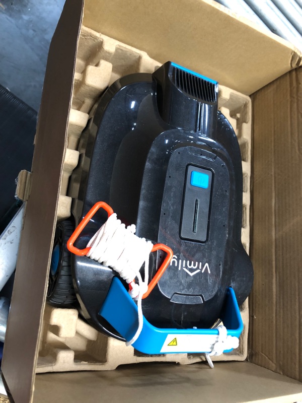 Photo 3 of ***USED - NO POWER CORD - SEEMS TO BE DEAD - UNABLE TO TEST***
2024 Upgraded Robotic Pool Cleaner, Cordless Robotic Pool Vacuum, 5000 mAh Lasts Up to 120 Mins, Ideal for Above Ground Pools, Self-Parking, LED Indicator, Efficient Leaf and Debris Removal