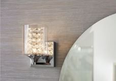 Photo 2 of allen + roth Quinn 6.81-in 1-Light Chrome LED Modern/Contemporary Vanity Light
