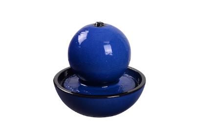 Photo 1 of **DIRTY**Style Selections Blue Tabletop Ceramic Fountain
