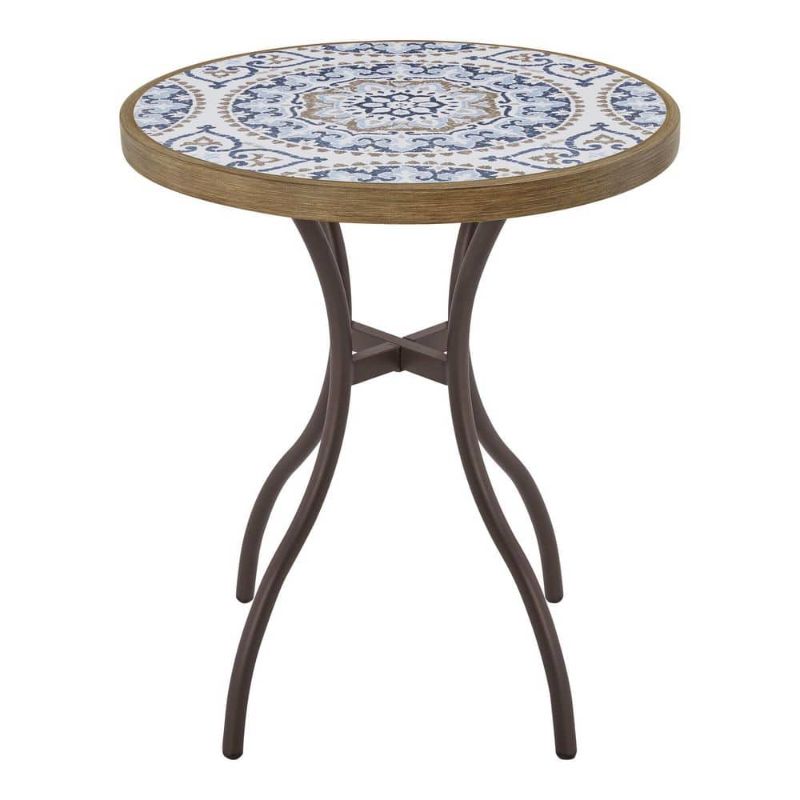 Photo 1 of *see notes* StyleWell Corinth Round Metal 25 in. Outdoor Bistro Tile Table
