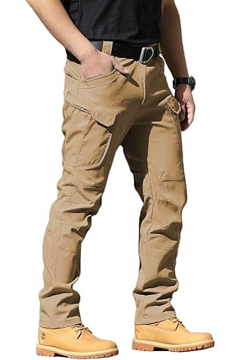 Photo 1 of (36 waist) YAXHWIV Men's Flex Ripstop Tactical Pants Lightweight Hiking Casual Cargo Pants For Men With Multi Pockets Water Resistant 
