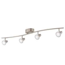 Photo 1 of **UNABLE TO TEST**
Kenmont 4 ft. 4-Light Brushed Nickel Integrated LED Wave Fixed Track Lighting Kit