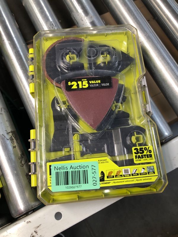 Photo 1 of RYOBI 16 PC. OSCILLATING MULTI-TOOL BLADE ACCESSORY SET, #A241601