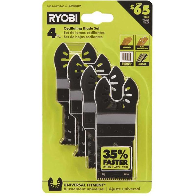 Photo 1 of Ryobi 4-Piece Wood and Metal Oscillating Multi Tool Blade Set