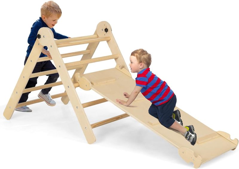 Photo 1 of  4 in 1 Foldable Wooden Montessori Baby Climbing Gym