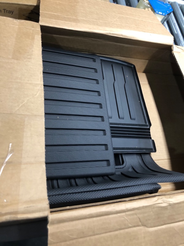 Photo 3 of Seat Back Covers Cargo Liner for 2022-2024 Jeep Grand Wagoneer Accessories(Fit 7 Seater), All Weather Trunk Mat Backrest Protector Behind 2nd and 3rd Row for Wagoneer(Not Fit Grand Wagoneer L) Cargo Liner+2nd&3rd Seat Back Covers