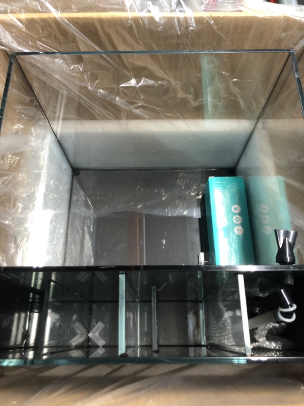 Photo 2 of 10 Gallon Fish Tank, Low Iron Rimless Glass Aquarium with Cleaning Kit Water Changer 10 Gallin Rimless Tank