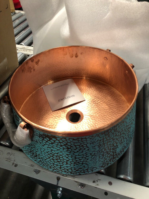 Photo 2 of **MISSIG CARE KIT**
Nobel Naked Copper 16.5" Round Vessel Bath Sink with Care Kit