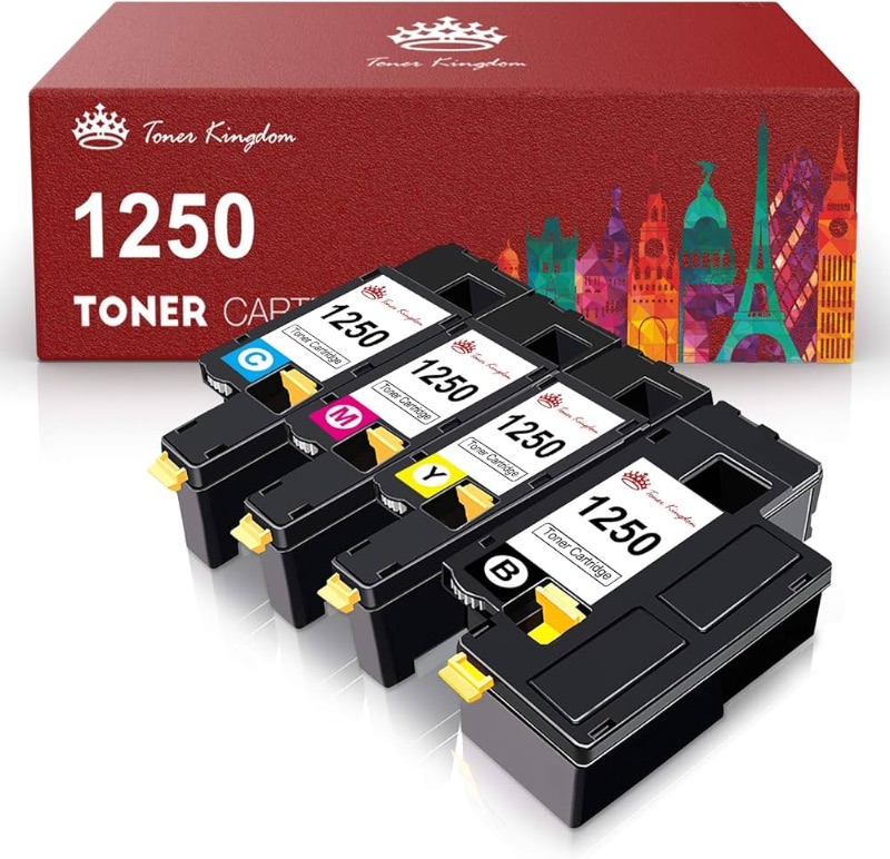 Photo 1 of Toner Kingdom Compatible Toner Cartridge Replacement for Dell 1250 to use with 1250C