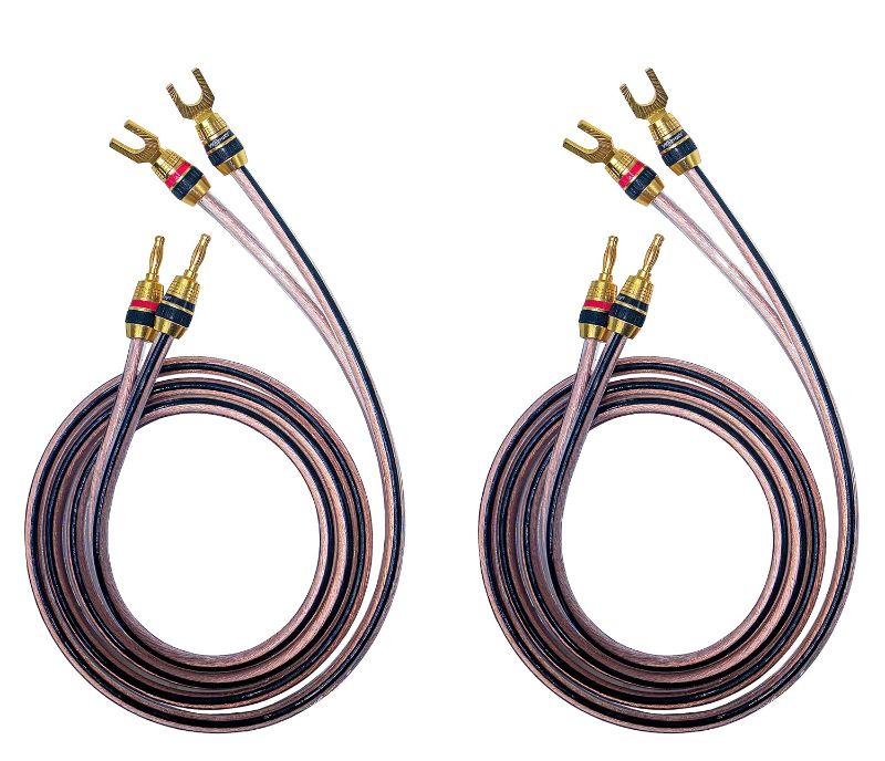 Photo 1 of Mukjipa-Cable-2.1 1pair Set Speaker Wire 24k Gold Plated connectors, 10AWG 5N OFC((99.999% Oxygen Free Copper Wire) Mukjipa-Cable-2.1 (3M(9.8ft), Banana Plug ? Y Plug)