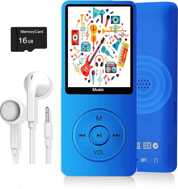 Photo 1 of MP3 Player, Music Player with 16GB Micro SD Card, Supports up to 128GB