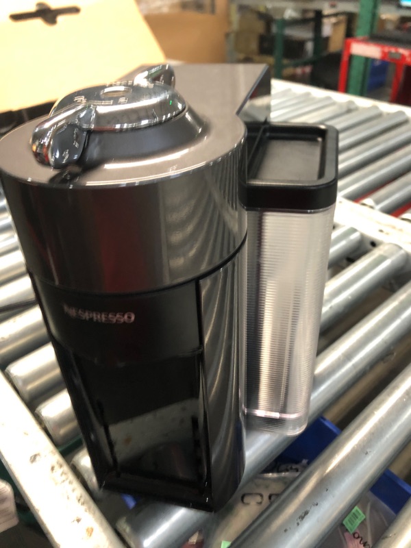 Photo 3 of (used)(damaged)(see al images)Nespresso ENV135GY Coffee and Espresso Machine by De'Longhi, Graphite Metal