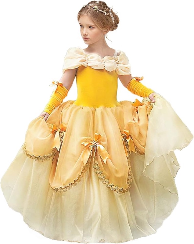 Photo 1 of **SIZE NOT KNOWN**
Princess Belle Dress up Halloween Fairy Costume for Toddler Girls, Special Occasion Dresses Birthday Party, Yellow