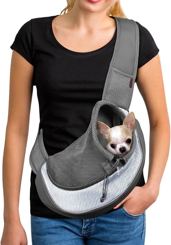 Photo 1 of **COLOR MAY DIFFER**
YUDODO Pet Dog Sling Carrier Breathable Mesh Travel Safe Sling Bag Carrier for Dogs Cats