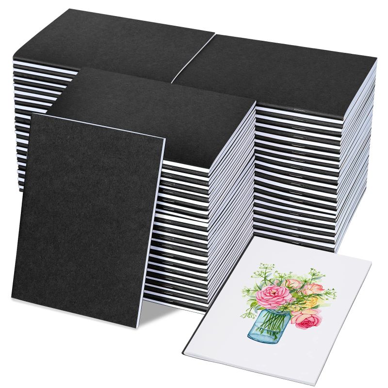 Photo 1 of **NON-REFUNDABLE BUNDLE**
50 Pack Black Kraft Notebooks Unlined Mini Kraft Paper Notebook 52 Pages A6 Mini Blank