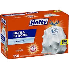 Photo 1 of Hefty Ultra Strong Tall Kitchen Bags, Drawstring, Scent Free, 13 Gallon - 40 bags