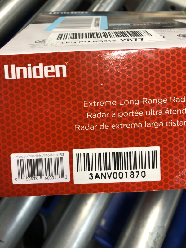 Photo 3 of **UNABLE TO TEST**
Uniden R3 EXTREME LONG RANGE Laser/Radar Detector