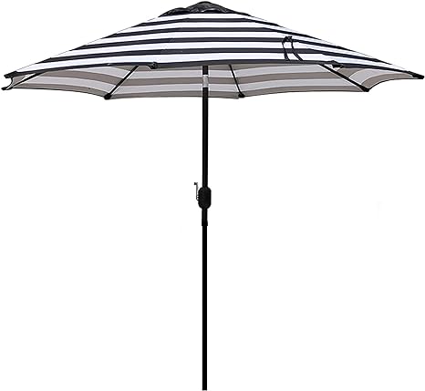 Photo 1 of **MAJOR RIP IN FABRIC**
Blissun 9' Outdoor Patio Umbrella, Outdoor Table Umbrella, Yard Umbrella