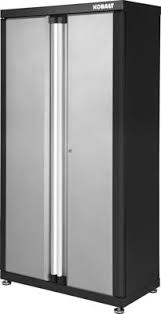 Photo 1 of **HEAVY - TRUCK PICKUP PREFERED**
Kobalt Steel Freestanding Garage Cabinet in Silver (36-in W x 72-in H x 18.5-in D)