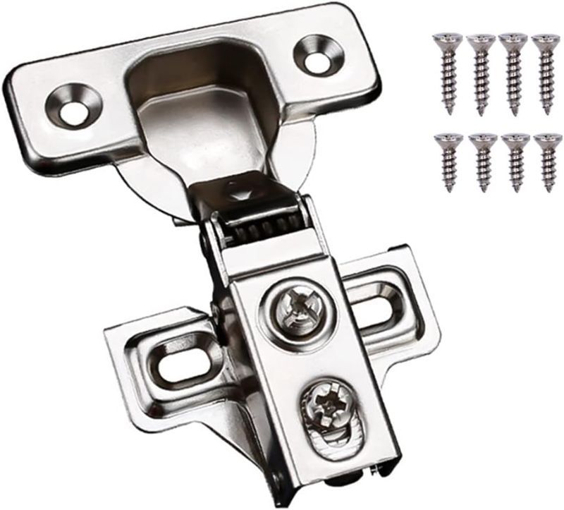 Photo 1 of ** BUNDLE**
4 Pack Soft Close Cabinet Door Hinges for 1/2" Partial Overlay Cupboard, 100 Degree Opening Angel