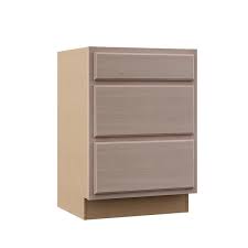 Photo 1 of **APPEARS NEW**
24 in. W x 24 in. D x 34.5 in. H Assembled Drawer Base Kitchen Cabinet in Unfinished with Recessed Panel