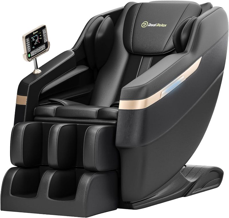 Photo 1 of 
Real Relax 2024 Massage Chair, Full Body Massage Zero Gravity Mode, with Foot Massage, Bluetooth, LCD, Waist Heater, Black