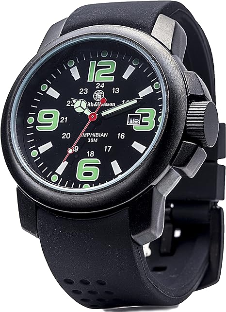 Photo 1 of Smith & Wesson Men's Amphibian Commando Watch, 3ATM, Date Display, Glowing Hands, Water Resistant