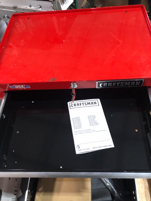 Photo 1 of [READ NOTES]
CRAFTSMAN 2000 Series 26.5-in W x 34-in H 5-Drawer Steel Rolling Tool Cabinet (Red)