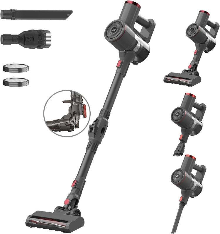 Photo 1 of **NON-REFUNDABLE, PARTS ONLY**
Cordless Vacuum Cleaner with Bendable Wand, Lightweight Stick Vacuum Cleaner for Hardwood Floor Low-Pile Carpet 