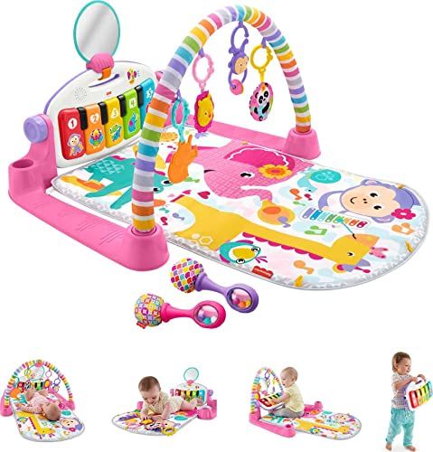 Photo 1 of Fisher-Price Deluxe Kick 'n Play Piano Gym & Maracas, Pink