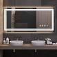 Photo 1 of 60’’X28’’ Home Mirror, Wall Mount, Bathroom Mirror with Lights, RGB Backlit, Anti-Fog, Dimmable, Smart Lighted Vanity Mirror
