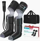 Photo 1 of ALLJOY Leg Massager for Circulation and Pain Relief, Zipper Design Leg Air Compression Massager with Heat, 6 Modes, 3 Intensities, 3 Heating Levels, Foot Calf Thigh Massager with 30 Minutes Auto Off