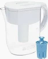 Photo 1 of Brita Metro Water Filter Pitcher with SmartLight Filter Change Indicator, BPA-Free, Replaces 1,800 Plastic Water Bottles a Year, Lasts Two Months, Includes 1 Filter, Small - 6-Cup Capacity, White