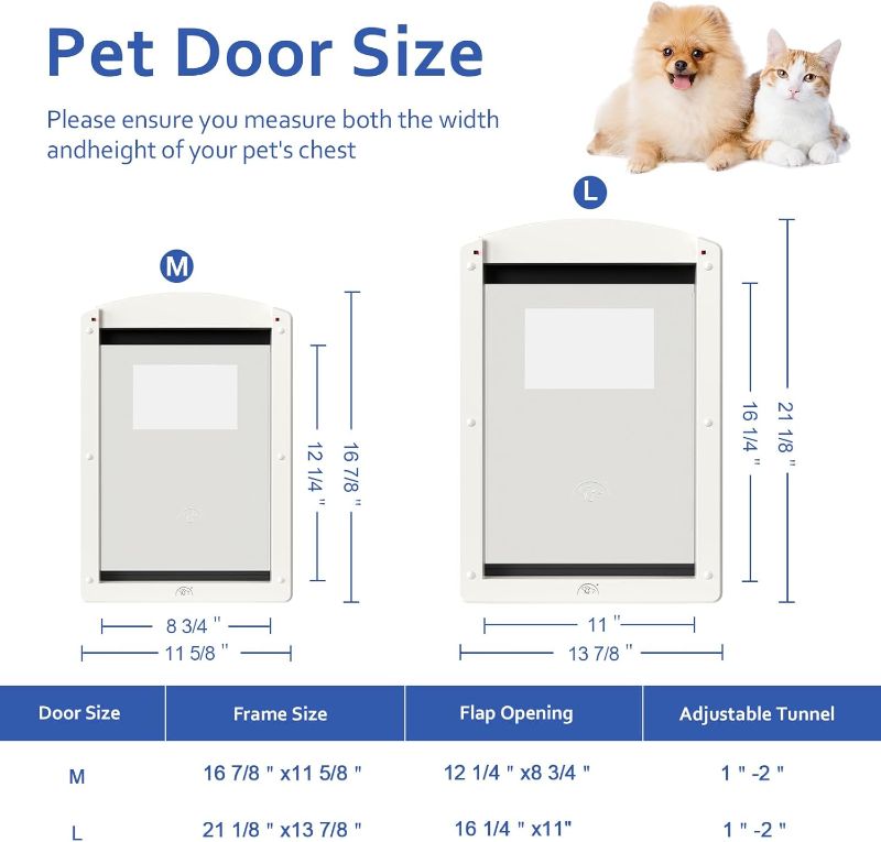 Photo 5 of [READ NOTES]
Weatherproof Dog Door with Double Sliding Lock Panel, Energy Efficient Rugged Aluminum Large Dog Door