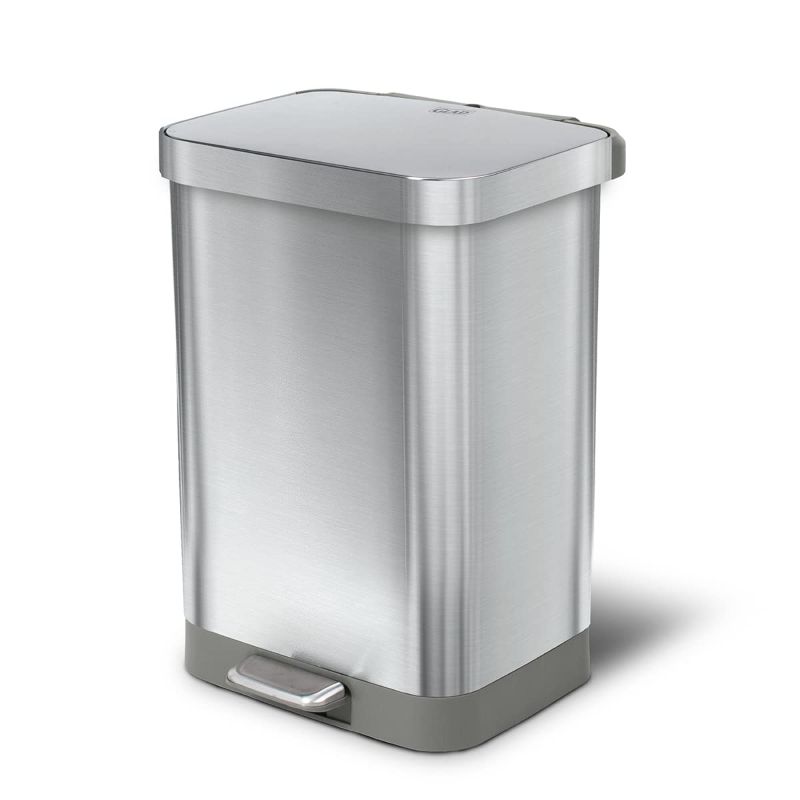 Photo 1 of [STOCK PHOTO FOR REFERENCE]
Stainless Steel Step Trash Can with Soft Close Lid, Foot Pedal 12 IN TALL