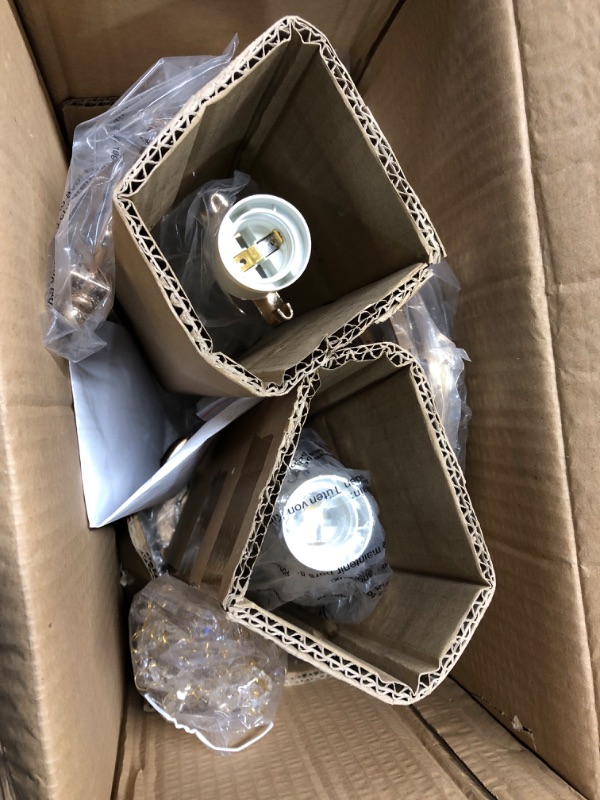 Photo 1 of (loose parts)
Crystal Table Lamps Set of 2 with 2 USB Charging Ports, Gold Desk Lamp with Crystal Shade, Modern Crystal Touch Control Lamps for Bedroom, Bedside Chandelier lamp, Living Room