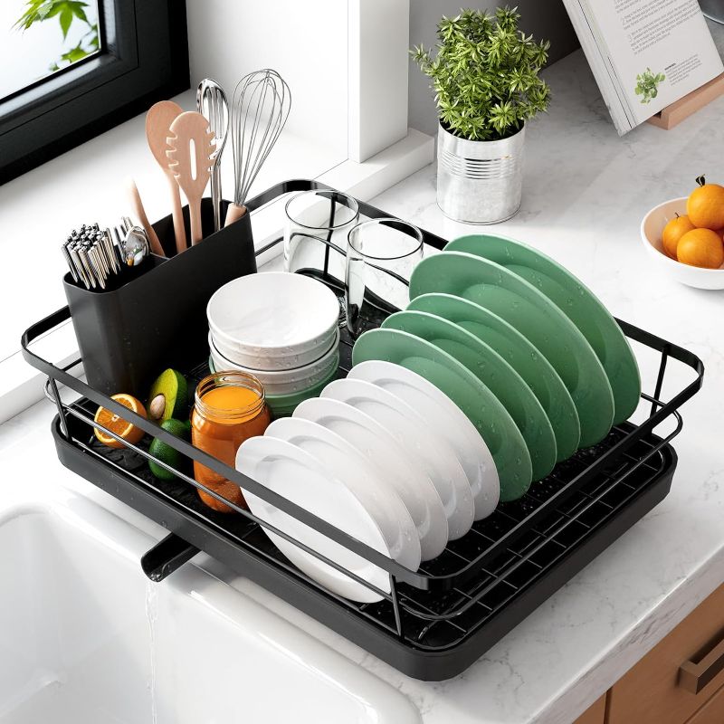 Photo 1 of 
Kitsure Dish Drying Rack- Space-Saving Dish Rack, Dish Racks for Kitchen Counter, Stainless Steel Kitchen Drying Rack with a Cutlery Holder