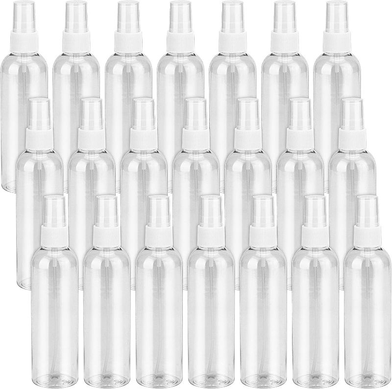 Photo 1 of 
SINJEUN 21 Pack Clear Plastic Spray Bottles with Caps, 8 oz Spray Bottles Mist Sprayer, Refillable Empty Fine Mist Spray Bottle Mini Travel Size